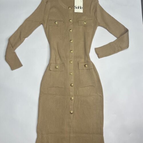 Vestidos tejido con botón